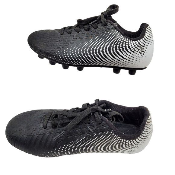 Vizari Junior Kids Size 2 Youth Stealth FG Black & White Soccer Cleats Football - Picture 4 of 10